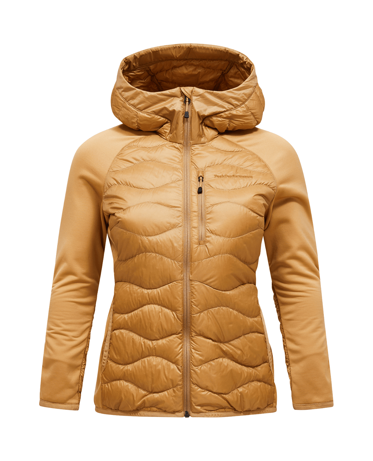 Peak Performance Women Helium Down Hybrid Hood - Sierra Sand - Skidjackor - Alpingaraget