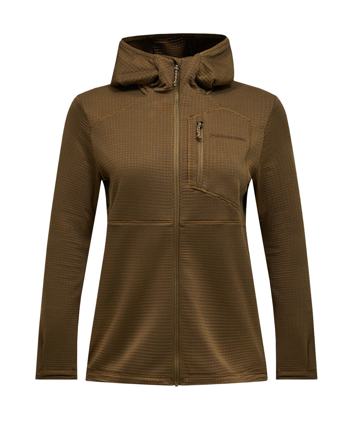 Peak Performance Women Trail Polartec Zip Hood - Meadow Moss Alpingaraget