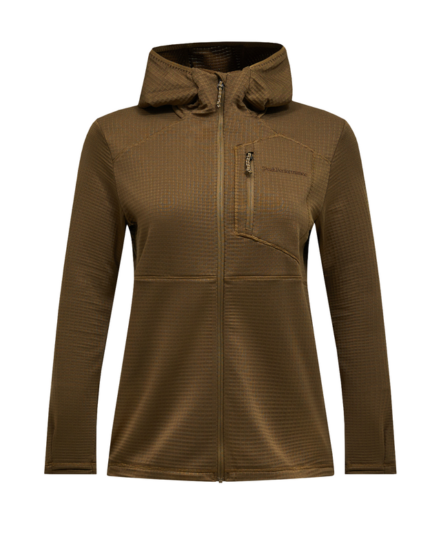 Peak Performance Women Trail Polartec Zip Hood - Meadow Moss  Alpingaraget