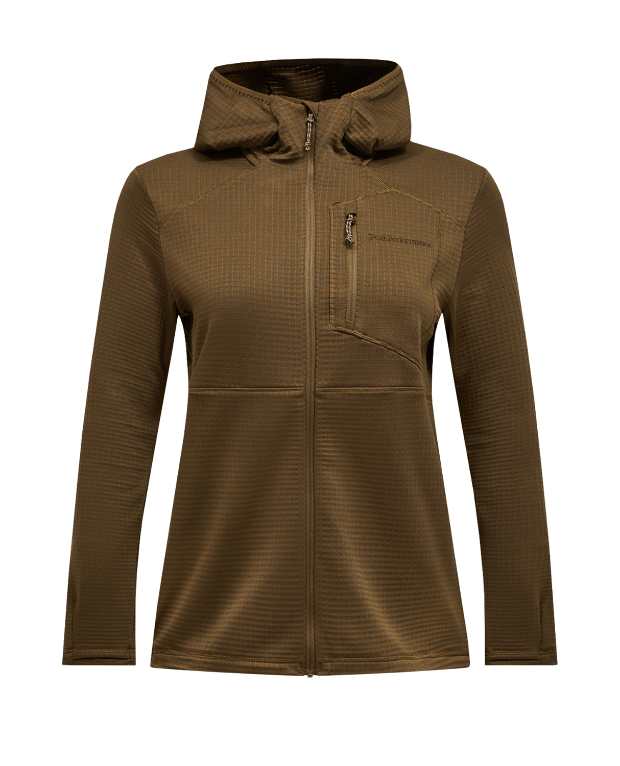 Peak Performance Women Trail Polartec Zip Hood - Meadow Moss - Skidjackor - Alpingaraget