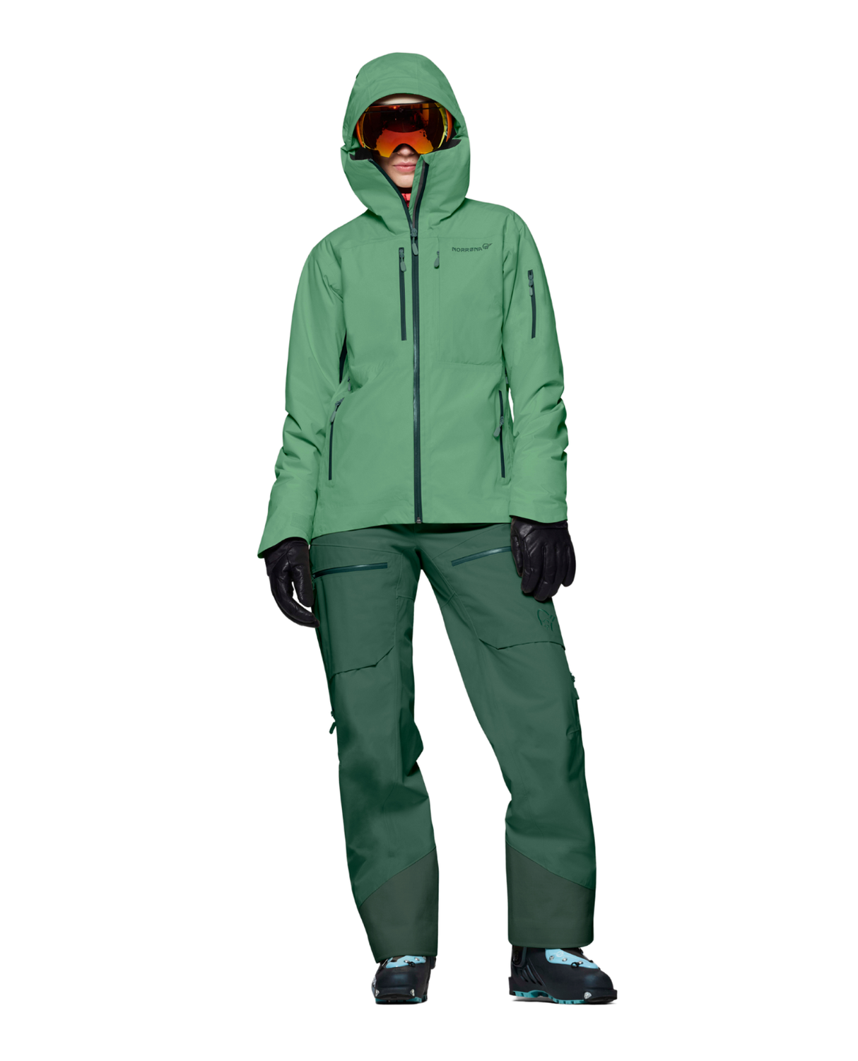 Norröna Women lofoten Gore-Tex Insulated Jacket - Dark Ivy - Alpingaraget