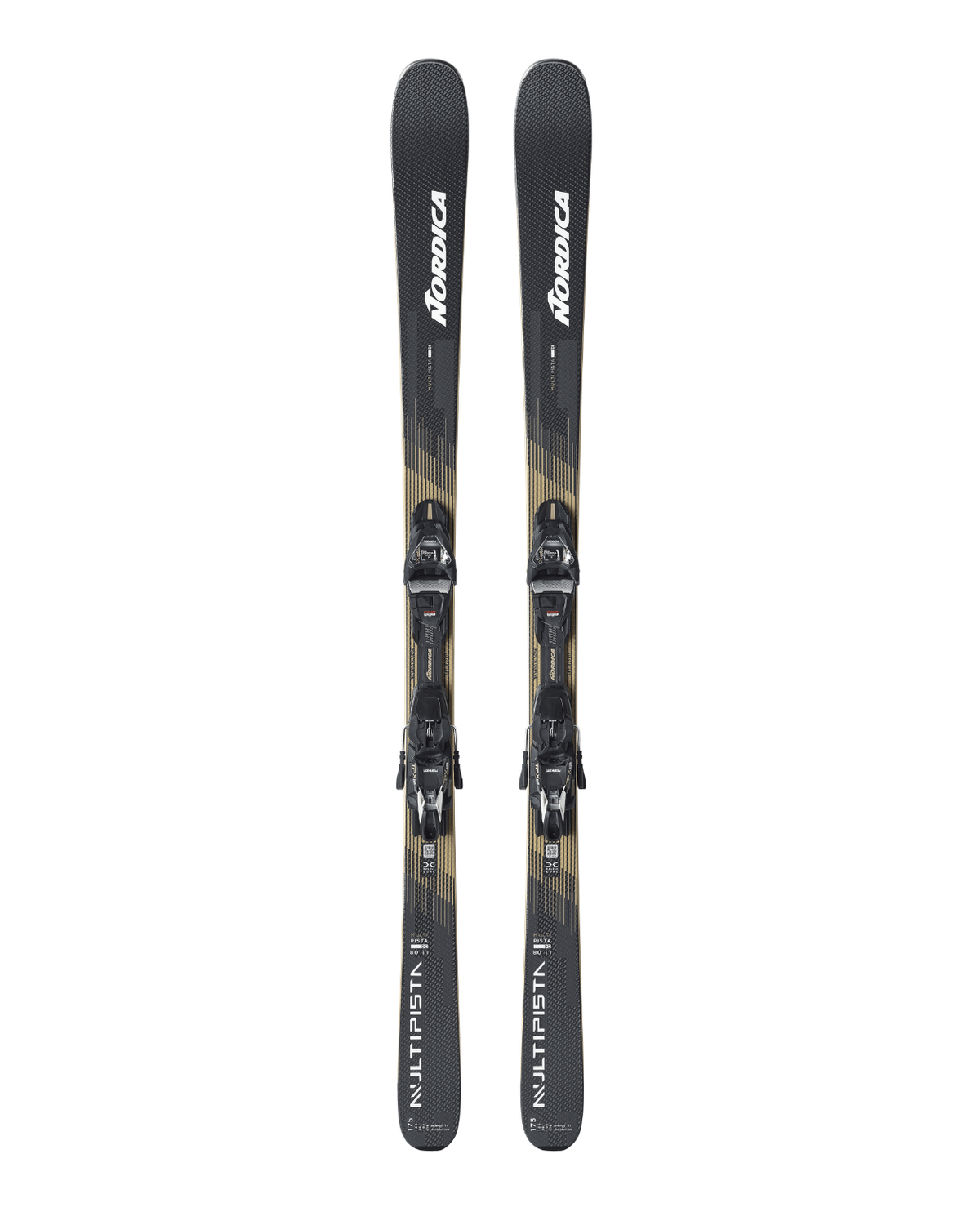 Nordica Multipista DC 80 TI + TPX12 - Grå pistskidor för herrar med förmonterade bindningar