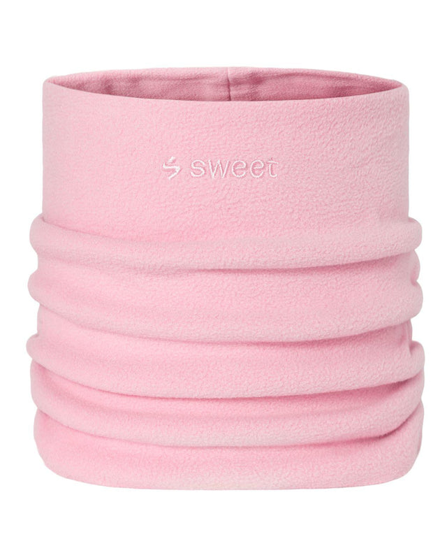 Sweet Protection Fleece Tube i lila fleece, en mjuk och värmande halsvärmare för alpina skidåkare.