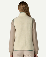 Patagonia Women Retro Pile Vest - Natural w/Ellwood Green