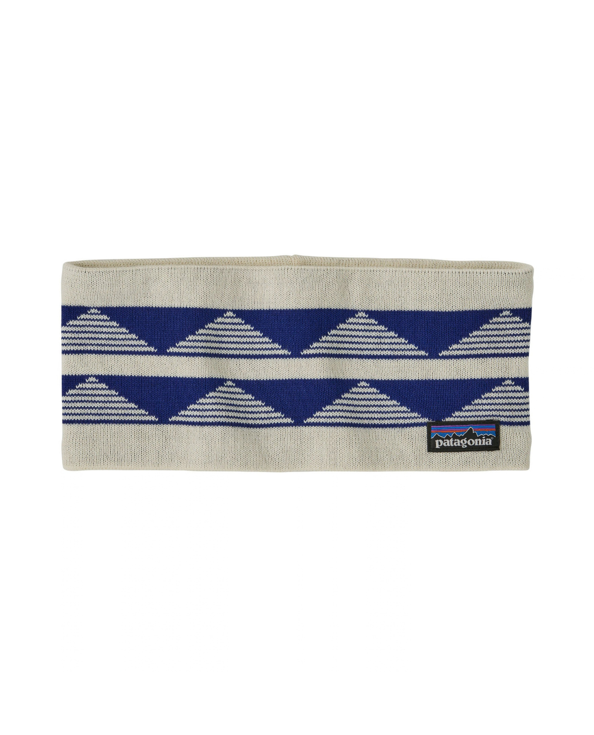 Patagonia Powder Town Headband - Hut Tripper Stripe: Birch White - Vit pannband