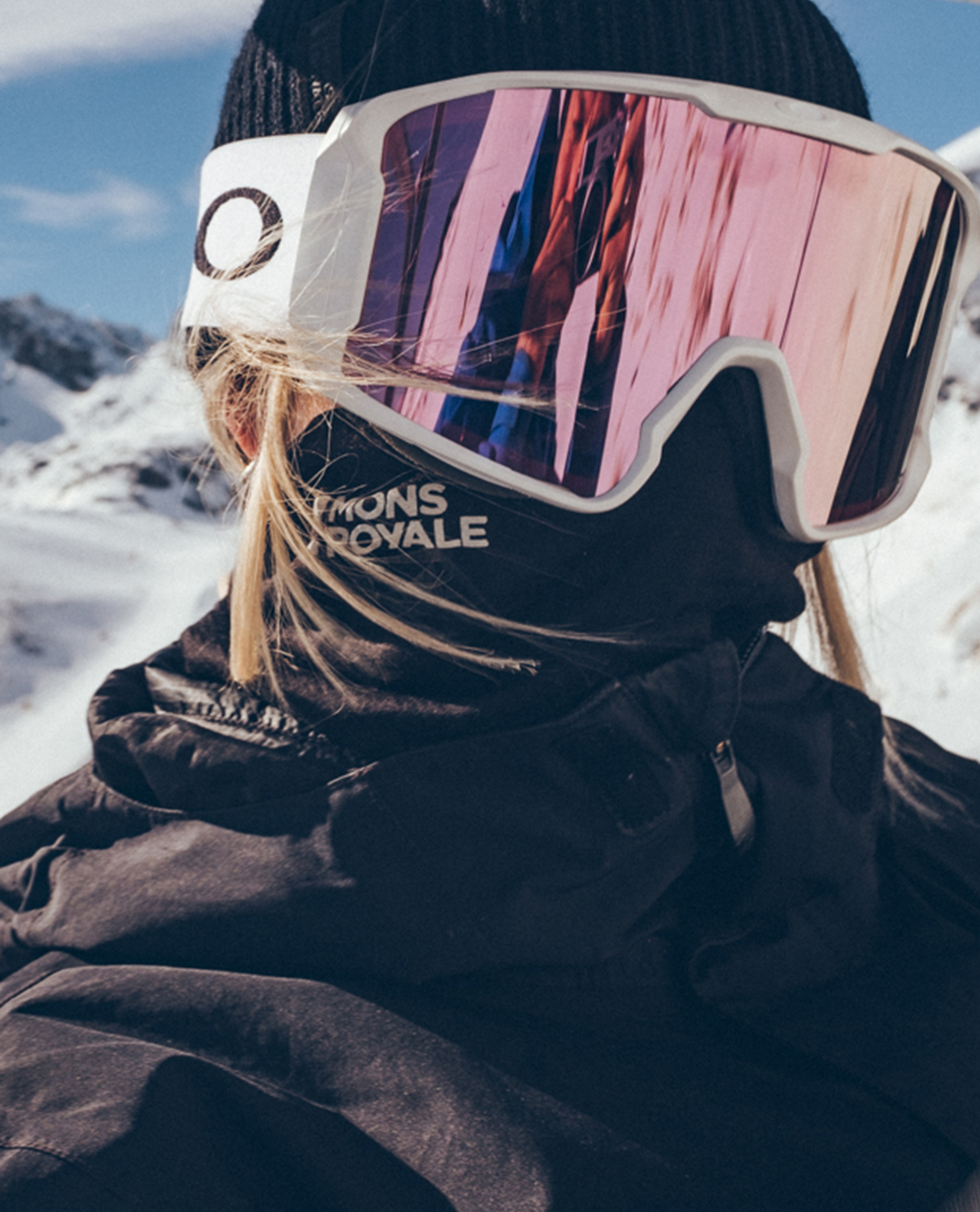 Mons Royale Double Up 100 Merino Neckwarmer - Black