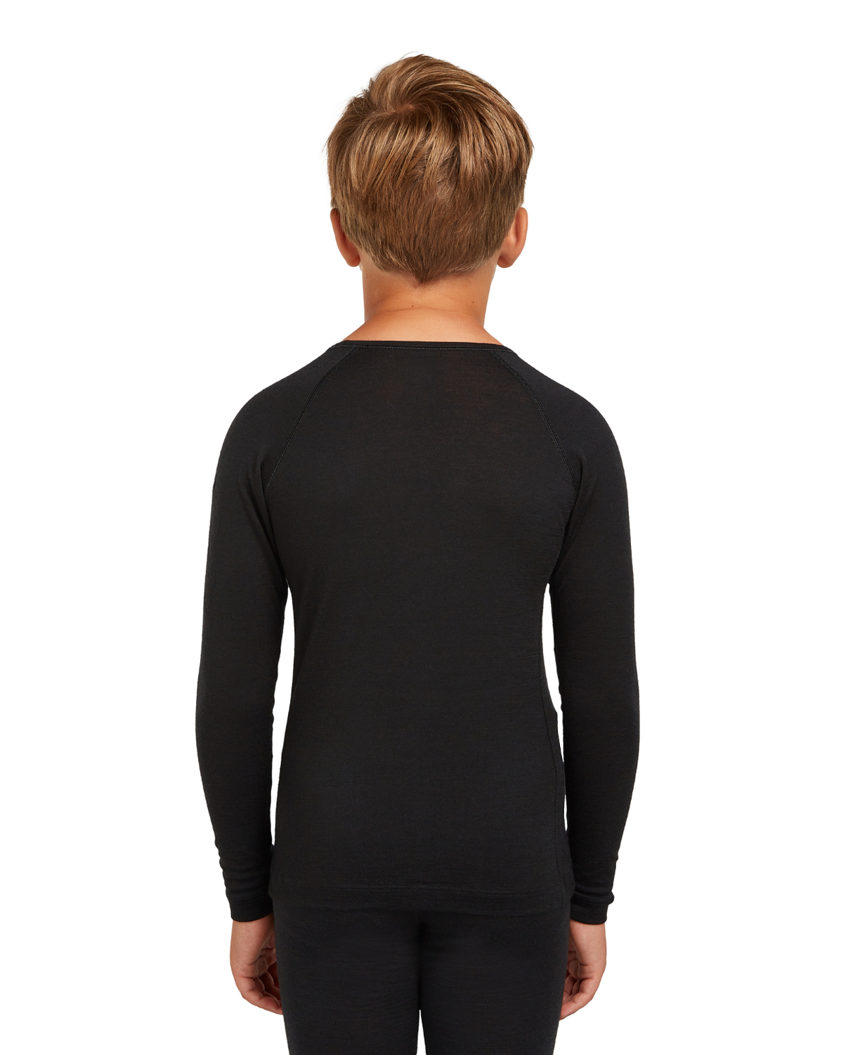 Icebreaker Kids’ Merino 200 Oasis Long Sleeve Crewe - Black - Alpingaraget