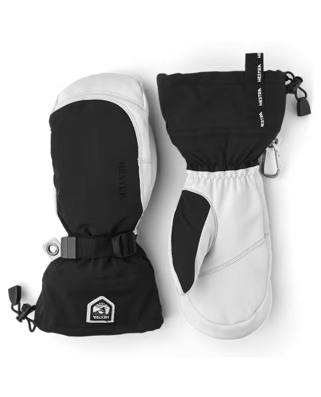 HESTRA Army Leather Extreme Mitt - Black/Offwhite - Alpingaraget