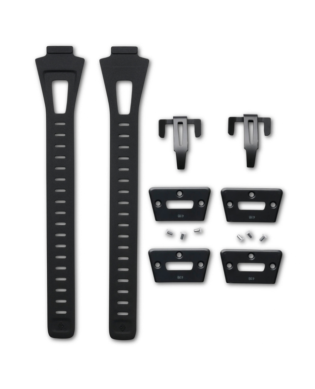 Black Diamond Ski Skin Tail Kit - Tillbehör för stighudar med svarta remmar och klämmor.