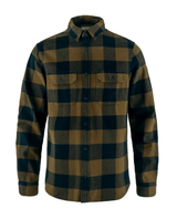 Fjällräven Övik Heavy Flannel Shirt Men - Wood Brown-Dark Navy - Alpingaraget