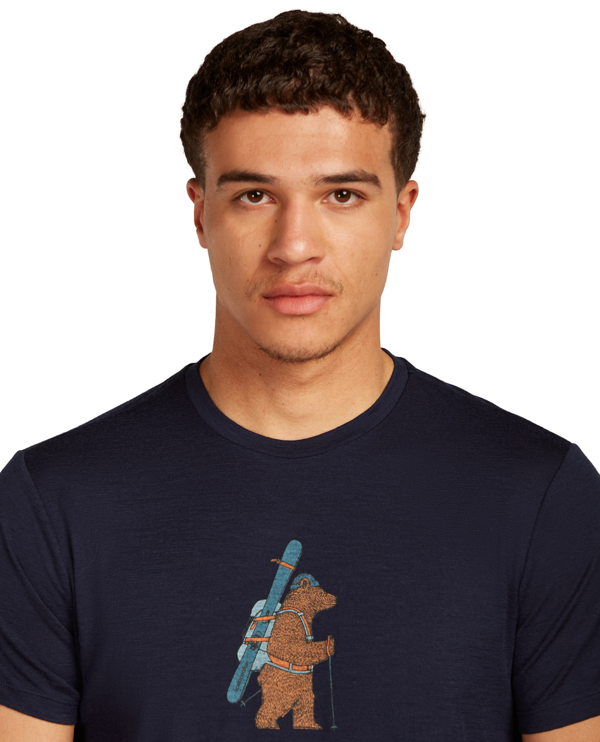 Icebreaker Men Merino 150 Tech Lite SS Tee Bear Tour - Midnight Navy - Alpingaraget