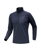 Arc'teryx Men Rho LT Zip Neck - Black Sapphire