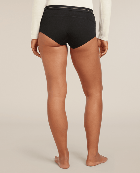 Icebreaker Women 200 Oasis Boy Shorts - Black - Underkläder - Alpingaraget