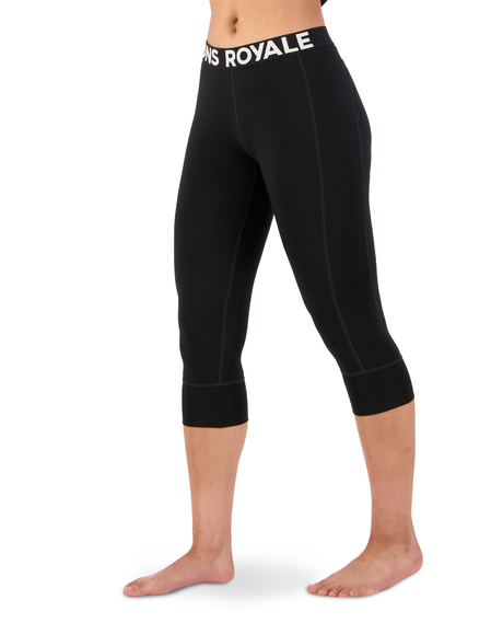 Mons Royale Women Cascade Merino Flex 3/4 Legging - Black - Alpingaraget