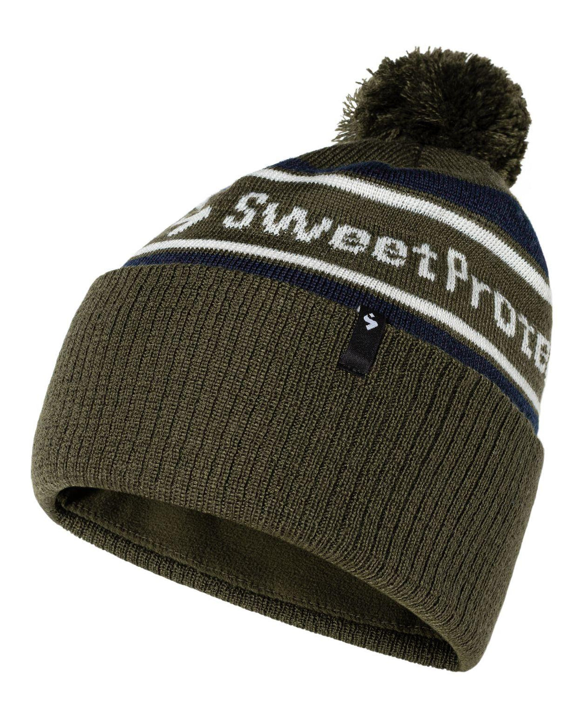 Sweet Protection Method Pom Beanie i grön färg med tofs för skidåkning.
