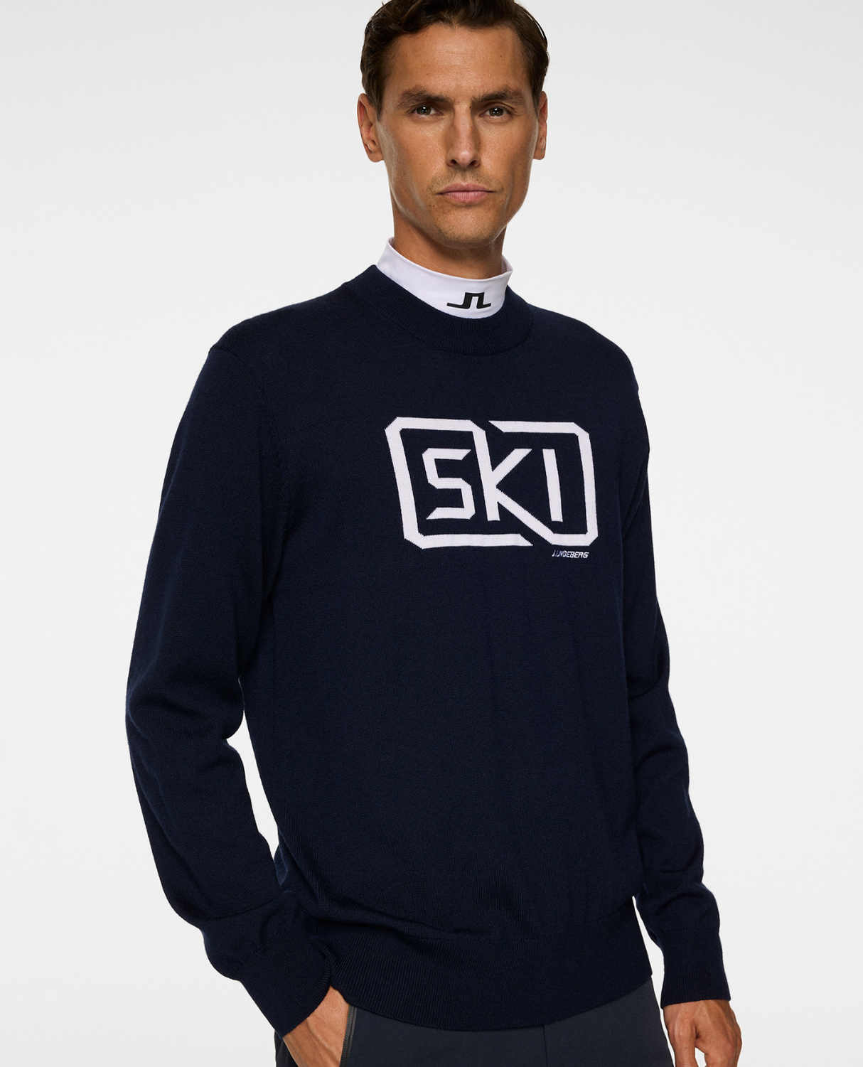 J.Lindeberg Men William Knitted Sweater - JL Navy