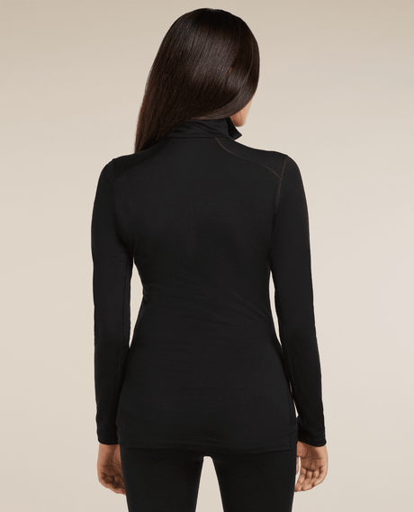 Icebreaker Women 200 Oasis Long Sleeve Half Zip - Black - Underställ - Alpingaraget