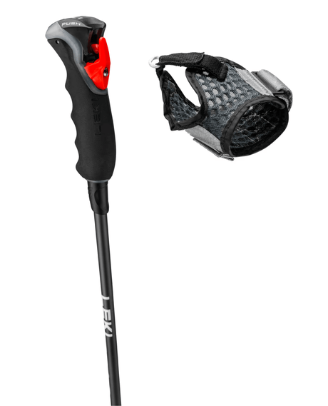 Leki Carbon 12 3D med uppdaterat Trigger 3D-grepp och mesh-rem ger tävlingsåkaren oslagbar kontroll och säkerhet.