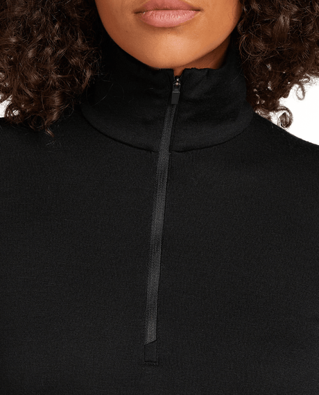 Icebreaker Women 260 Tech Long Sleeve Half Zip - Black - Underställ - Alpingaraget