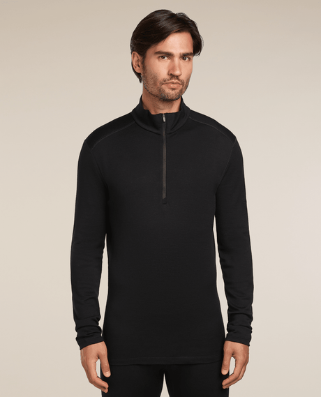 Icebreaker Men 260 Tech Long Sleeve Half Zip - Black - Mellanlager - Alpingaraget