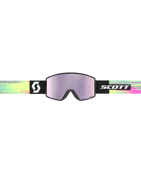 Scott Goggle React AMP - Black/Neon Yellow, Lavender Chrome S3 - Alpingaraget