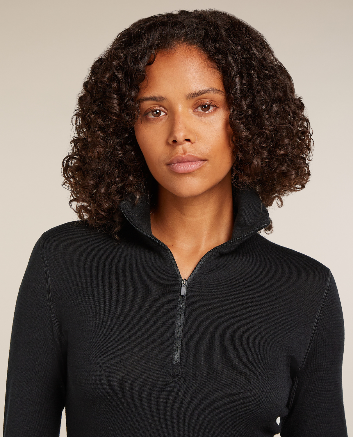 Icebreaker Women 260 Tech Long Sleeve Half Zip - Black - Alpingaraget