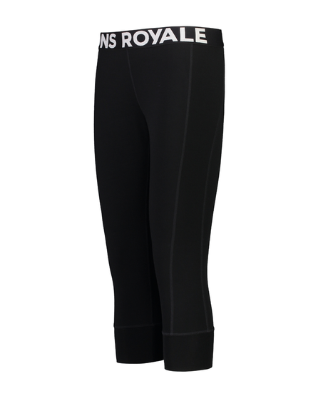 Mons Royale Women Cascade Merino Flex 3/4 Legging - Black - Alpingaraget