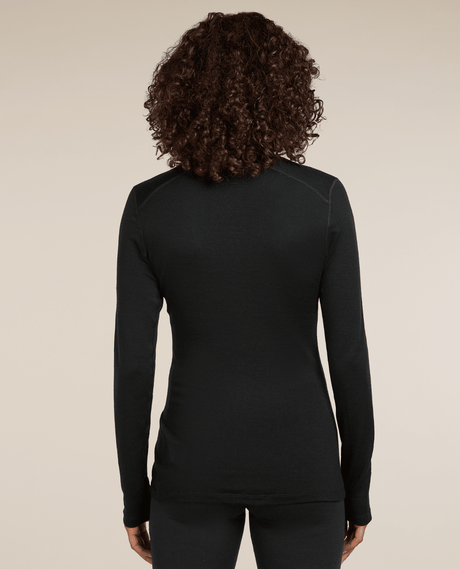 Icebreaker Women 260 Tech Long Sleeve Half Zip - Black - Underställ - Alpingaraget