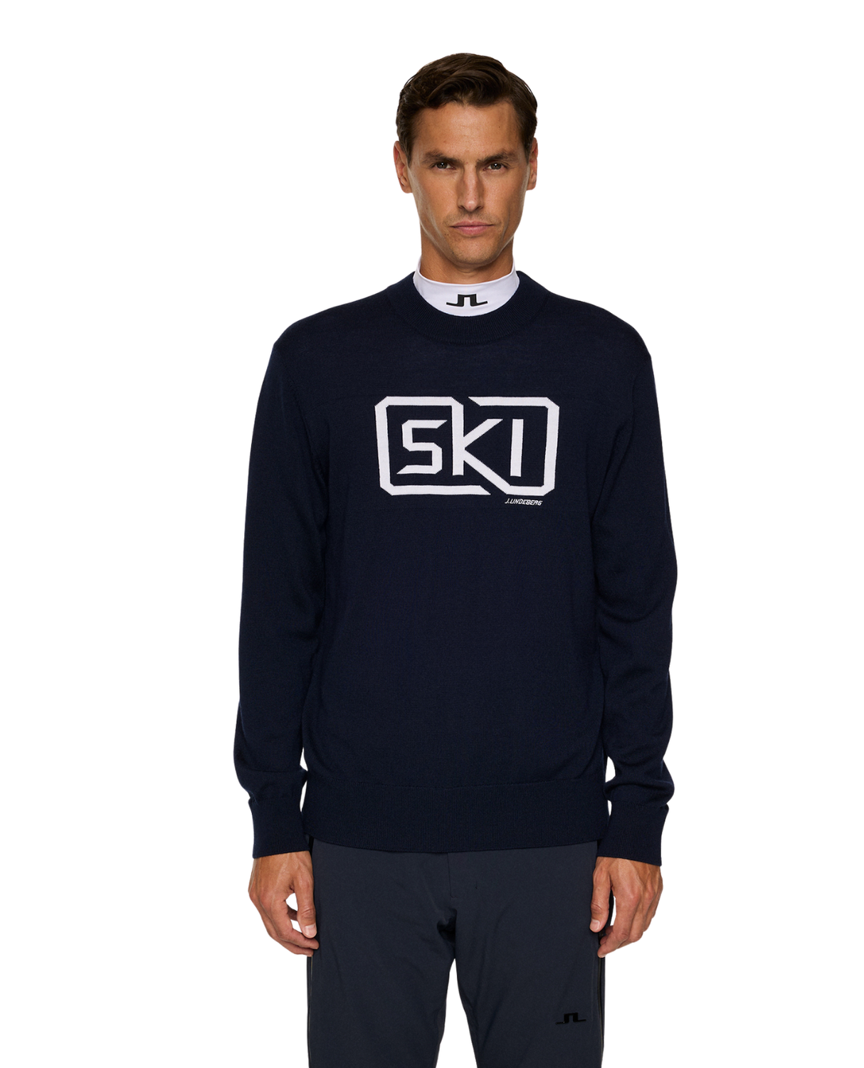 J.Lindeberg Men William Knitted Sweater - JL Navy