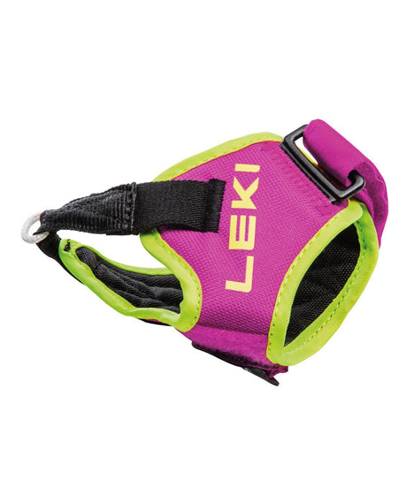 Leki Trigger Frame Strap Neon Pink/Neon Yellow, uppdaterad ergonomisk handrem för alpina tävlingsåkare.
