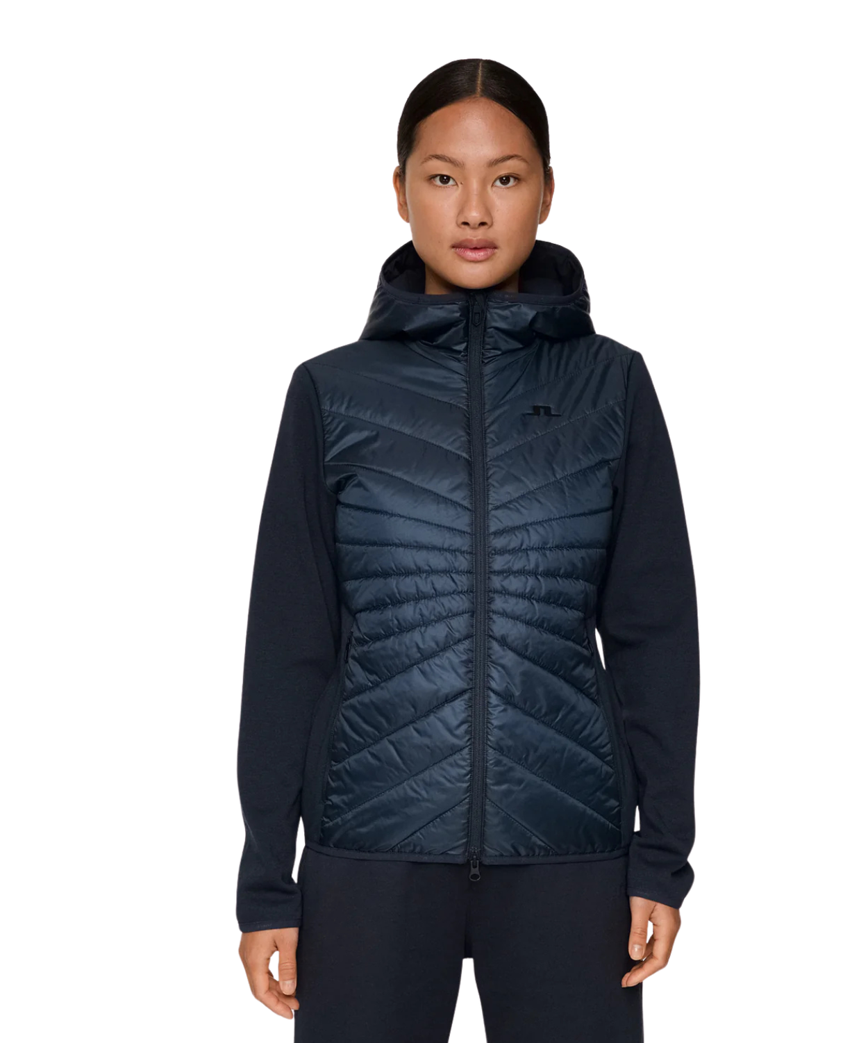 J.Lindeberg Women Gemma Hybrid Hood - JL Navy