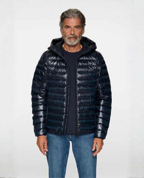 J.Lindeberg Men Oden Light Down Hood - JL Navy