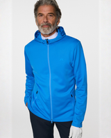 J.Lindeberg Men Aerial Full Zip Hood - Sonic Blue