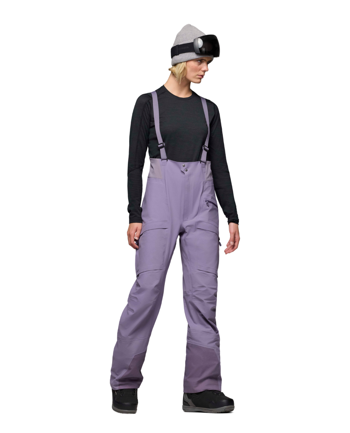 Norröna Women møre Gore-Tex Salopette - Purple Sage - Alpingaraget