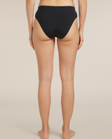 Icebreaker Women's Merino Blend Rib Lotus Hipster - Black - Alpingaraget