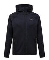 Peak Performance 40Y Rider Zip Hood Men - Svart mellanlager för herrar med huva och dragkedja.