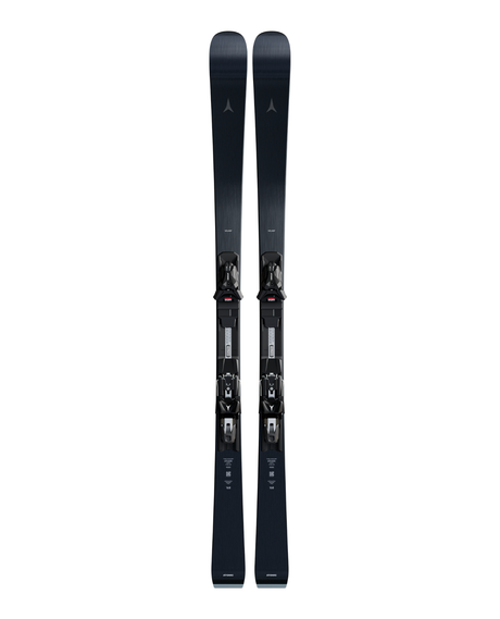 Atomic Volant 9000 + I 12 GW 26/27, exklusiva pistskidor i svart rostfritt stål med premiumfinish och monterad bindning.