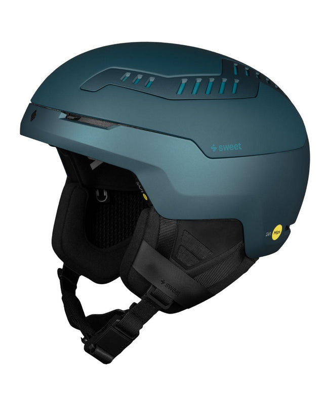 Sweet Protection Switcher 2Vi Mips alpinhjälm i färgen Deep Teal för alpina skidåkare.