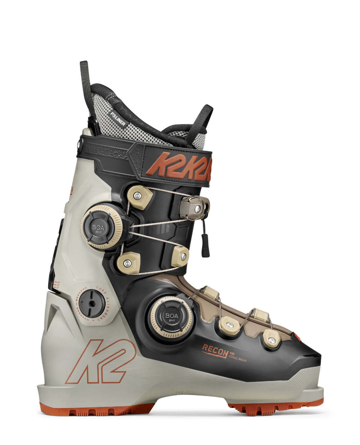 K2 Recon X 110 BOA alpinpjäxa i en modern grå och svart design med exakt passform och BOA-system.