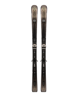 Völkl Peregrine V-WERKS + Lowride 13 FR allmountainskidor med bindningar framifrån mot vit bakgrund.
