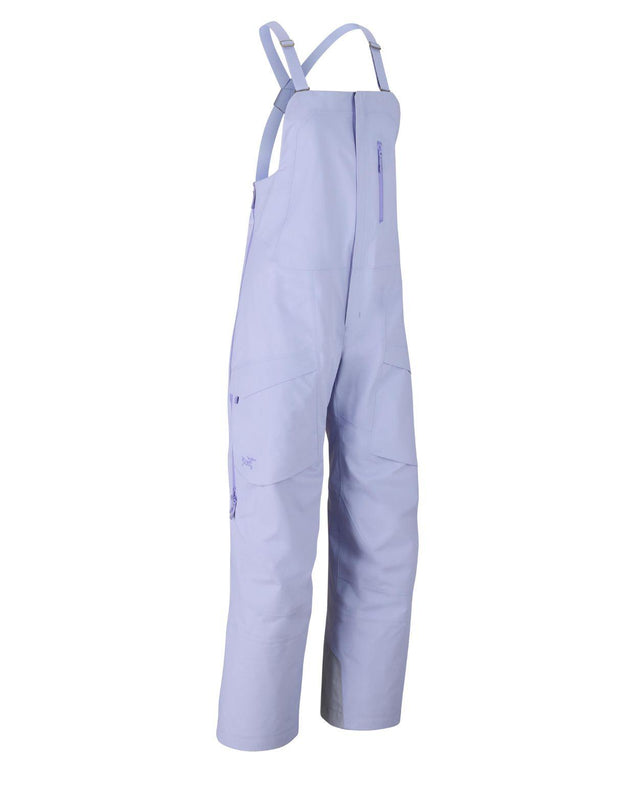 Arc'teryx Sentinel Bib Women damhällselbyxor i lila färg för alpin skidåkning och toppturer.