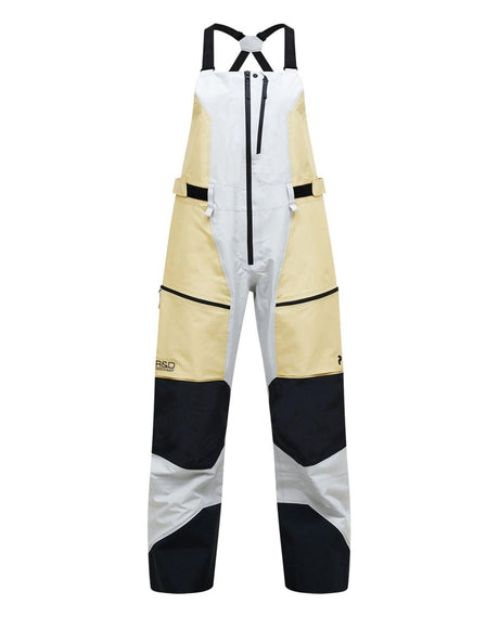 Peak Performance Vertical Gore-Tex Pro Bib Pants dam i vitt och beige för friåkning.