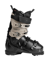 Svart och beige Atomic Hawx Ultra 110 S alpinpjäxa med fyra spännen och teknisk finish för alpin skidåkning.