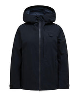 Peak Performance Alpine Gore-Tex Insulated Jacket Women i svart färg, framifrån.