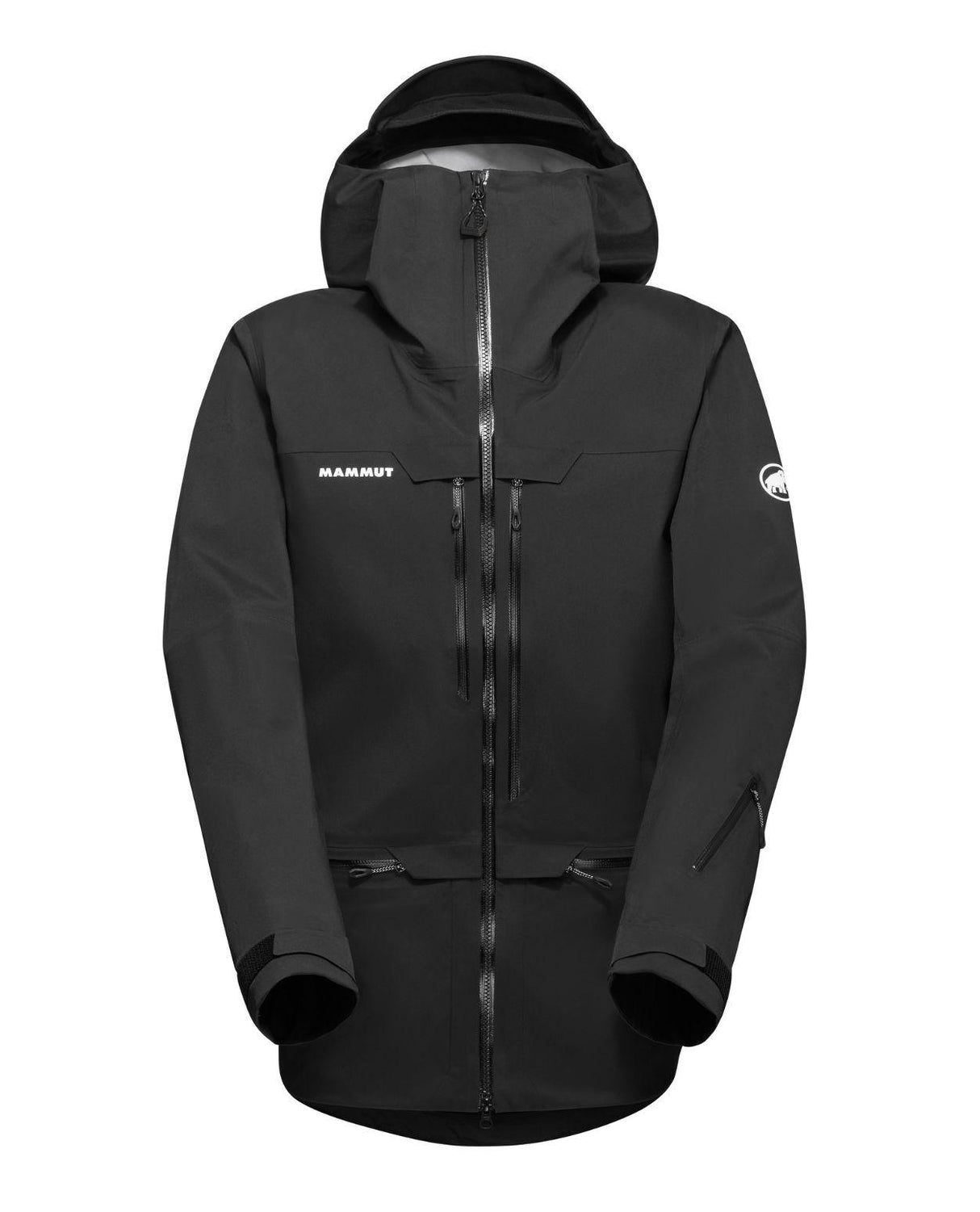 Mammut Haldigrat HS Hooded Jacket Men - Svart hardshelljacka med ledig passform för friåkning och toppturer.