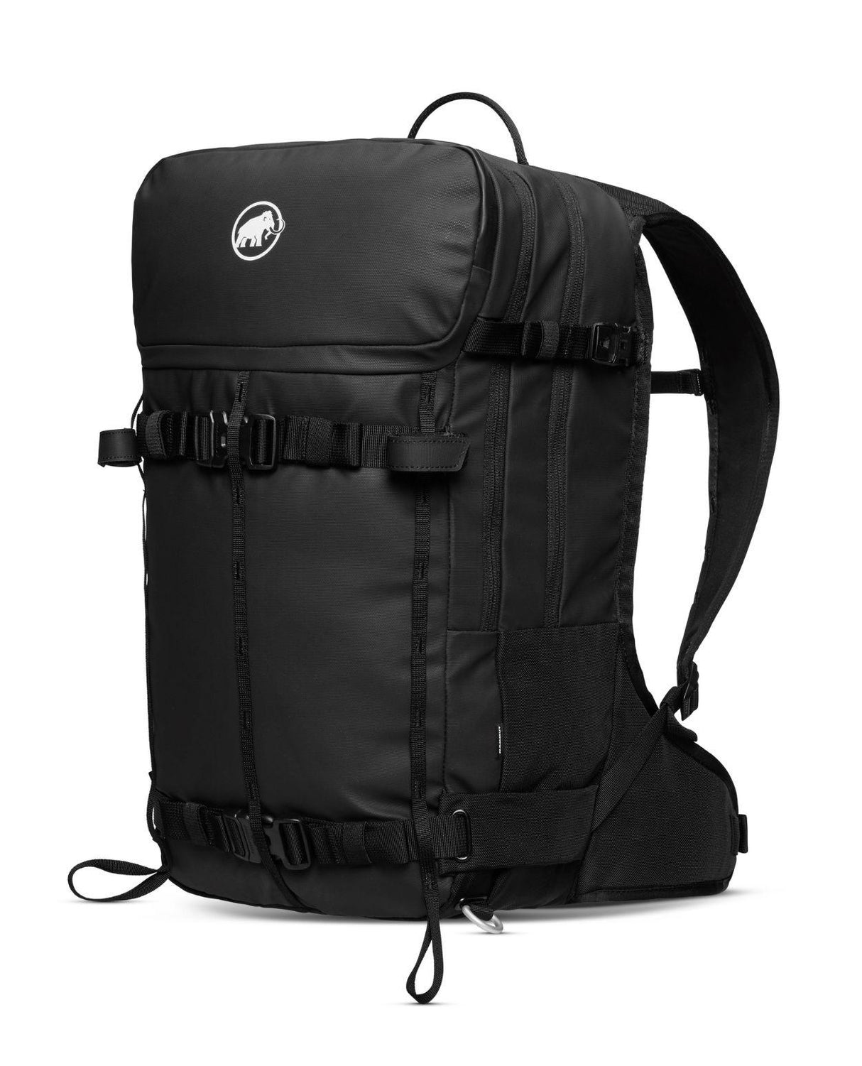 Mammut Nirvana 28 - Svart ryggsäck för friåkning och toppturer med smarta fästremmar.