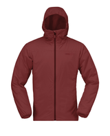 Norrøna Femund thermo60 Zip Hood Men - Vinröd mellanlager med huva