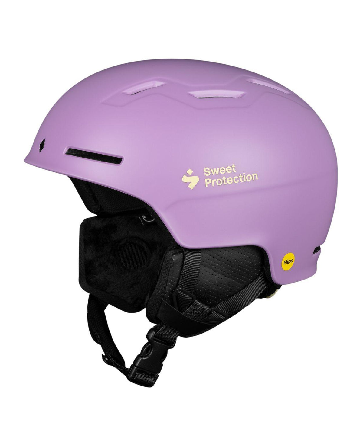 Sweet Protection Winder Mips juniorhjälm i färgen heather rosa med Mips-rotationsskydd för alpin skidåkning.