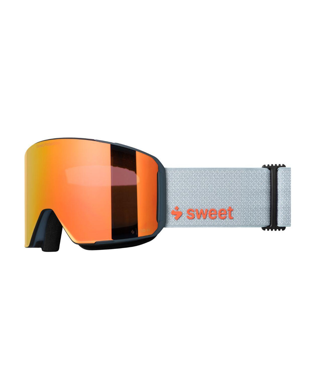 Sweet Protection Boondock II M RIG Reflect skicoggels med orange spegellins och ljusgrått band.