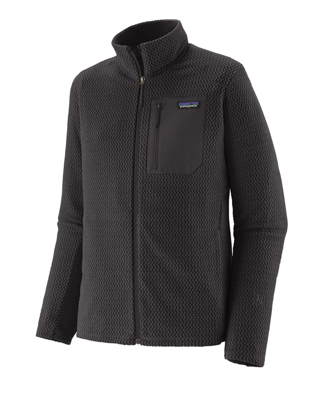 Patagonia R1 Air Jacket Men - Svart fleecetröja för herr med bröstficka.